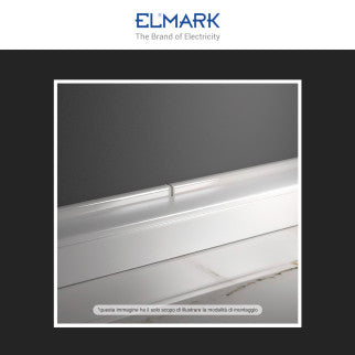 Elmark Canaline Passacavi 60x60 in Plastica Bianca e Coperchio Removibile Lunghezza 2 metri - Confezione da 16 - mod. 5626060