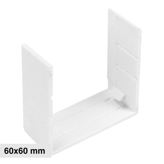 Elmark Connettore Giunto per Canaline Passacavi 60x60 in Plastica Bianca - mod. 56260605