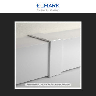 Elmark Connettore Giunto per Canaline Passacavi 60x60 in Plastica Bianca - mod. 56260605