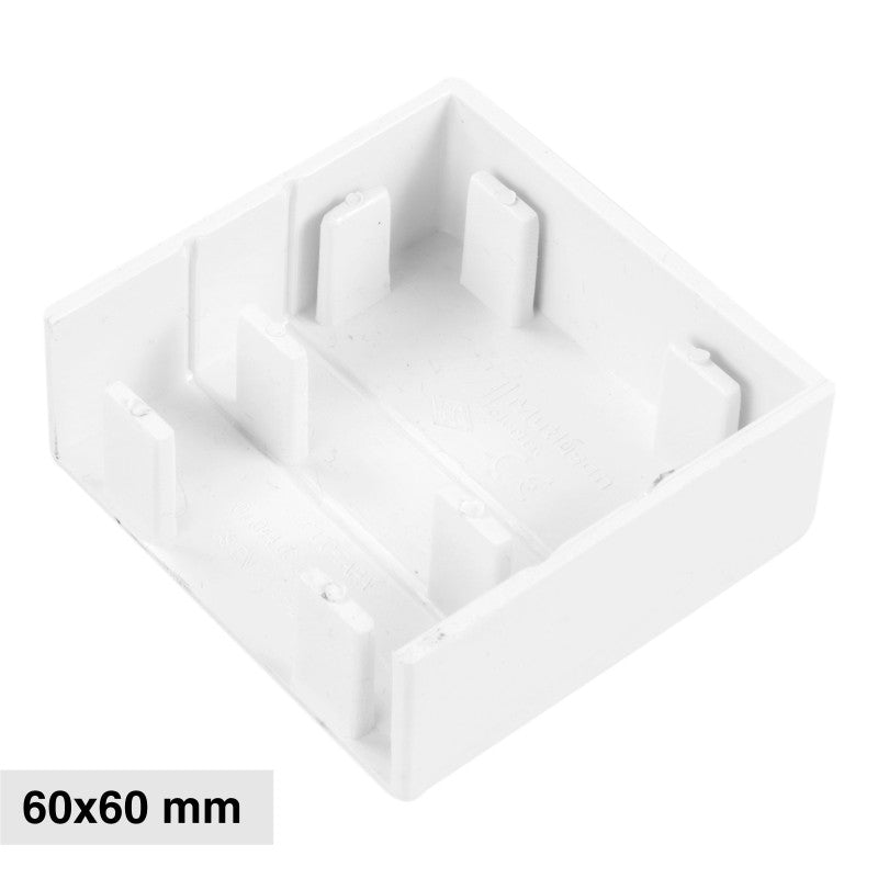 Elmark Tappo di Chiusura per Canaline Passacavi 60x60 in Plastica Bianca - mod. 56260606
