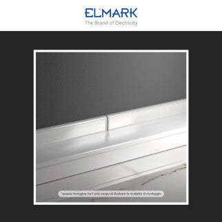 Elmark Canaline Passacavi 80x40 in Plastica Bianca e Coperchio Removibile Lunghezza 2 metri - Confezione da 15 - mod. 5628040