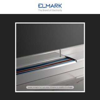 Elmark Canaline Passacavi 80x40 in Plastica Bianca e Coperchio Removibile Lunghezza 2 metri - Confezione da 15 - mod. 5628040