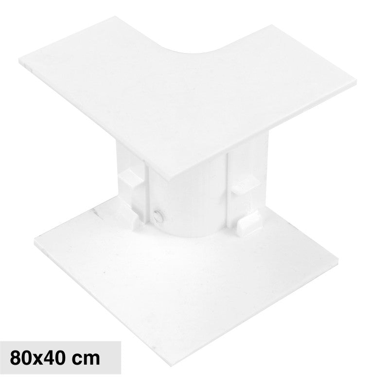 Elmark Angolo Interno per 2 Canaline Passacavi 80x40 in Plastica Bianca - mod. 56280402