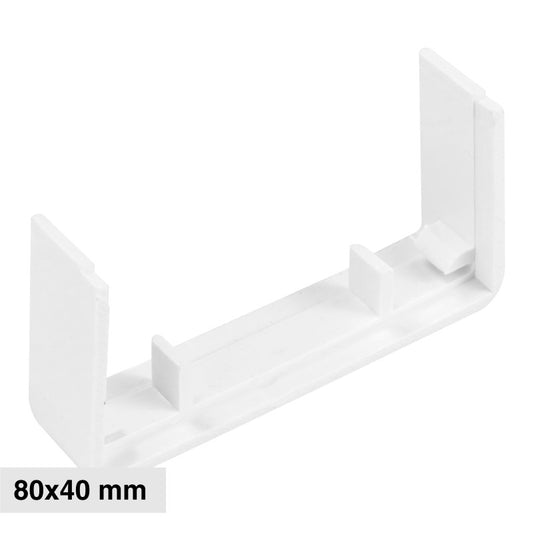 Elmark Connettore Giunto per Canaline Passacavi 80x40 in Plastica Bianca - mod. 56280405