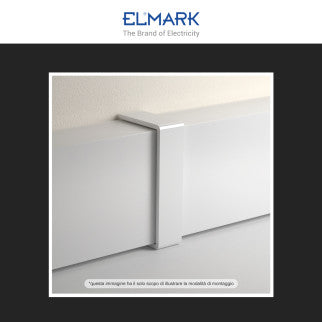 Elmark Connettore Giunto per Canaline Passacavi 80x40 in Plastica Bianca - mod. 56280405