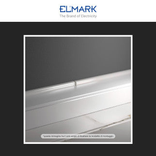 Elmark Canaline Passacavi 80x60 in Plastica Bianca e Coperchio Removibile Lunghezza 2 metri - Confezione da 12 - mod. 5628060