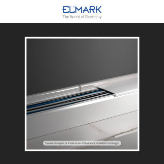 Elmark Canaline Passacavi 80x60 in Plastica Bianca e Coperchio Removibile Lunghezza 2 metri - Confezione da 12 - mod. 5628060