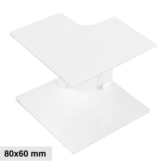 Elmark Angolo Interno per 2 Canaline Passacavi 80x60 in Plastica Bianca - mod. 56280602