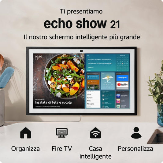 Nuovo Amazon Echo Show 15 | Schermo intelligente Full HD da 15,6” con Alexa, Fire TV integrata e telecomando vocale Alexa