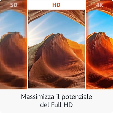 Amazon Fire TV Stick HD | TV gratuita e in diretta, telecomando vocale Alexa, controlli per Casa Intelligente, streaming HD