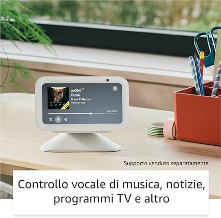 Echo Show 5 (3ª generazione) | Schermo touch intelligente e compatto, con Alexa: controllo della Casa Intelligente e molto altro | Azzurro