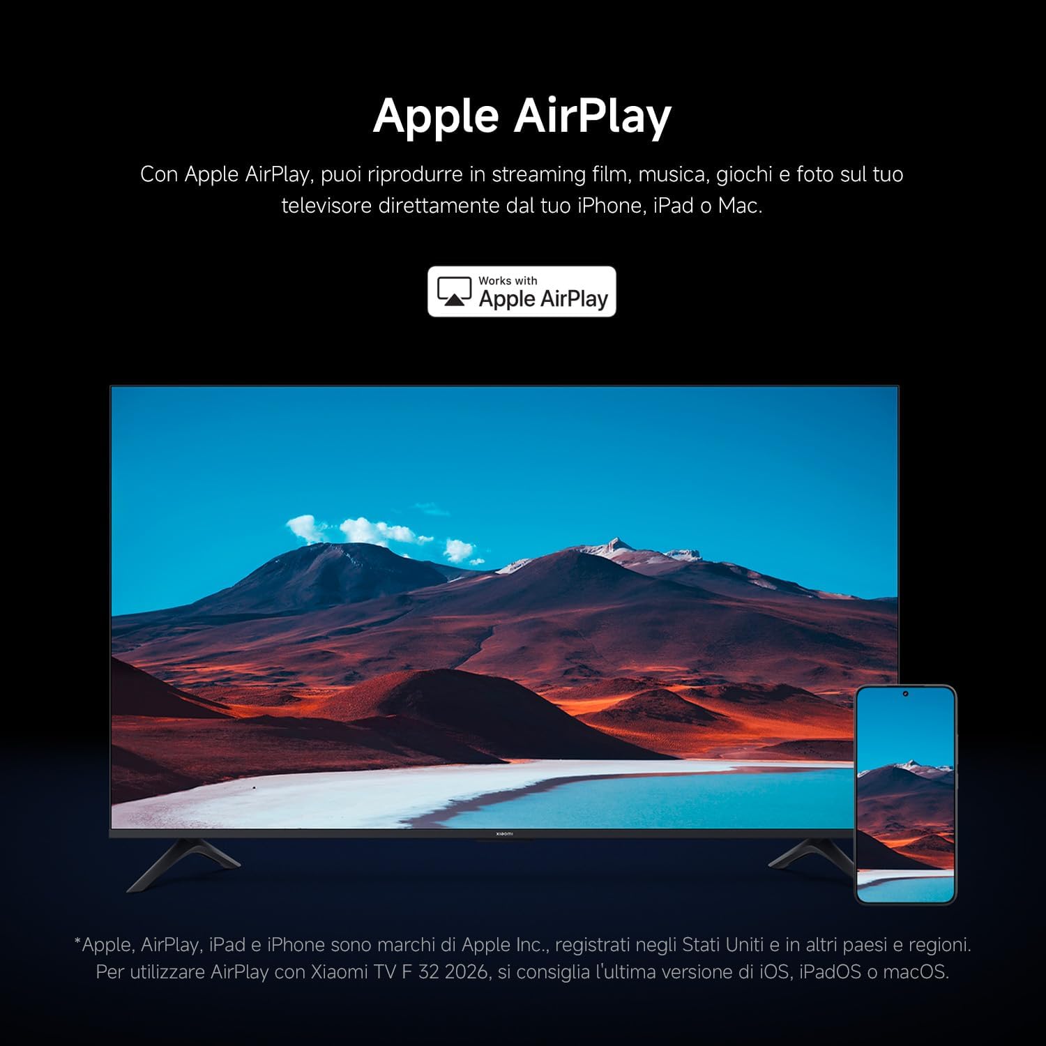 XIAOMI TV F 32, 32 pollici (81 cm), HD, Smart TV, Fire TV,Triple Tuner DVB-C/S/S2/T/T2, Dolby Audio, DTS Virtual:X, DTS-HD, Controllo Vocale Alexa, Compatibile con Apple AirPlay