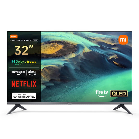 XIAOMI TV F 32, 32 pollici (81 cm), HD, Smart TV, Fire TV,Triple Tuner DVB-C/S/S2/T/T2, Dolby Audio, DTS Virtual:X, DTS-HD, Controllo Vocale Alexa, Compatibile con Apple AirPlay