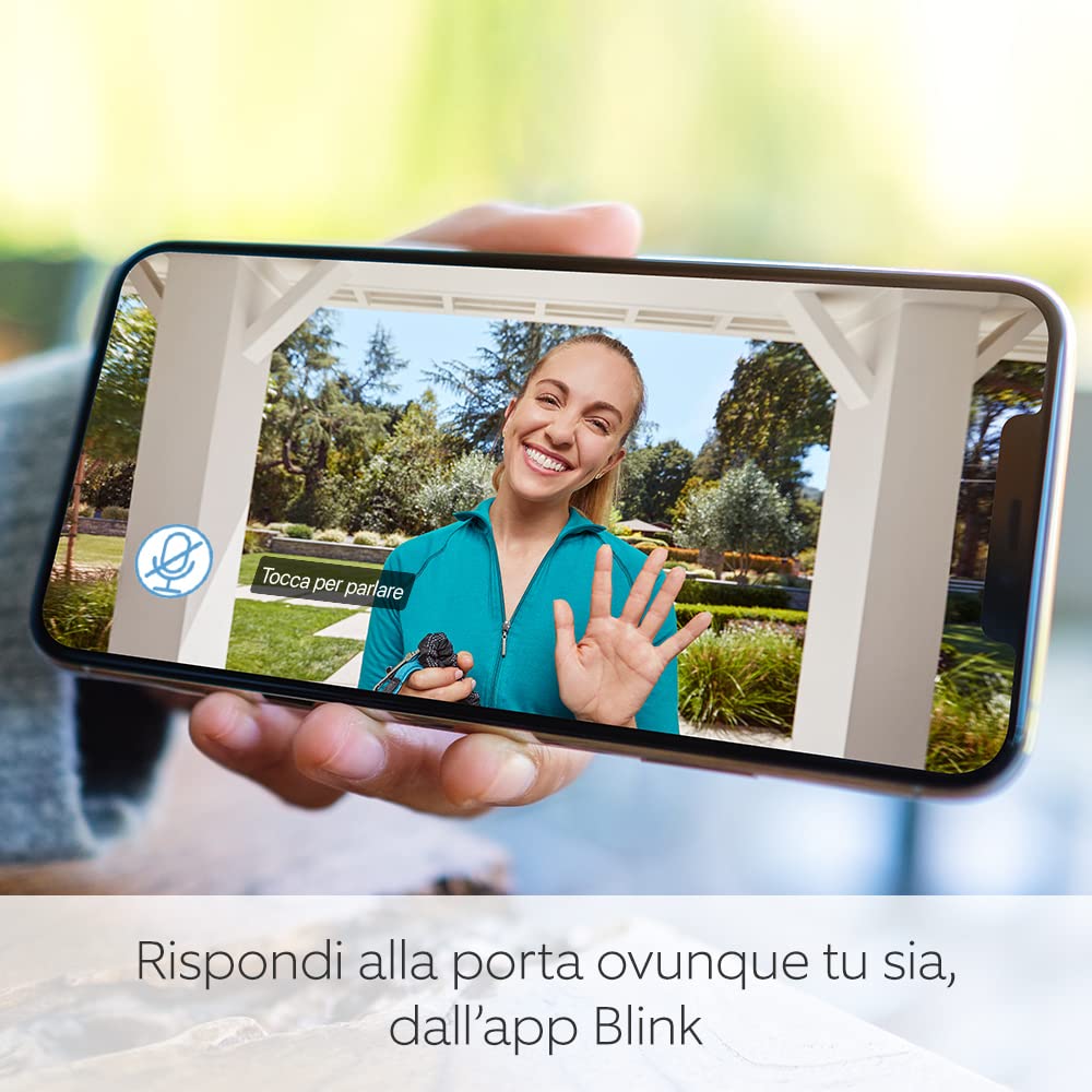 Blink Videocitofono (Video Doorbell) + Sync Module 2 | Audio bidirezionale, video HD, lunga durata della batteria, rilevazione di movimento, notifiche nell’app, funziona con Alexa (bianco)