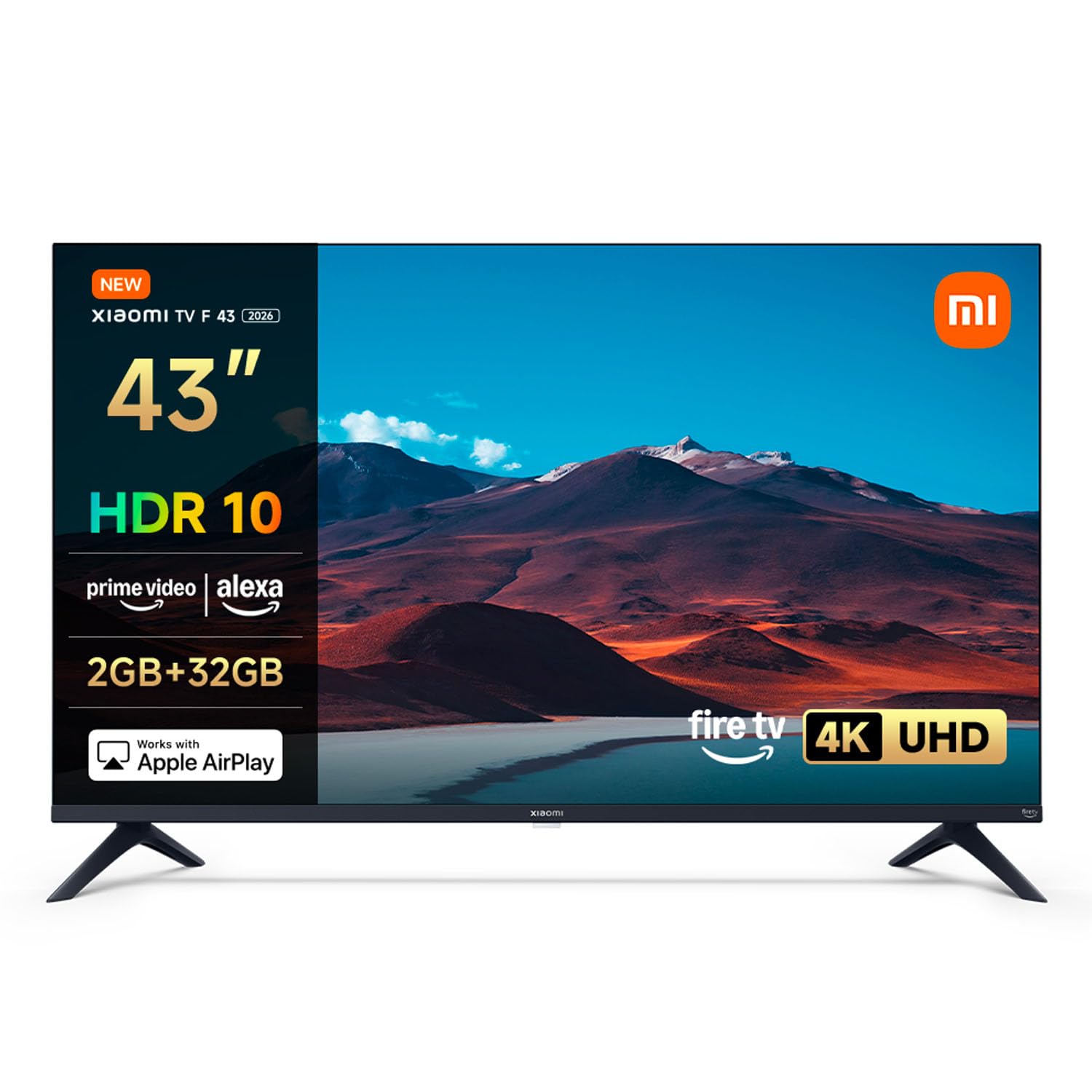 XIAOMI TV F 32, 32 pollici (81 cm), HD, Smart TV, Fire TV,Triple Tuner DVB-C/S/S2/T/T2, Dolby Audio, DTS Virtual:X, DTS-HD, Controllo Vocale Alexa, Compatibile con Apple AirPlay