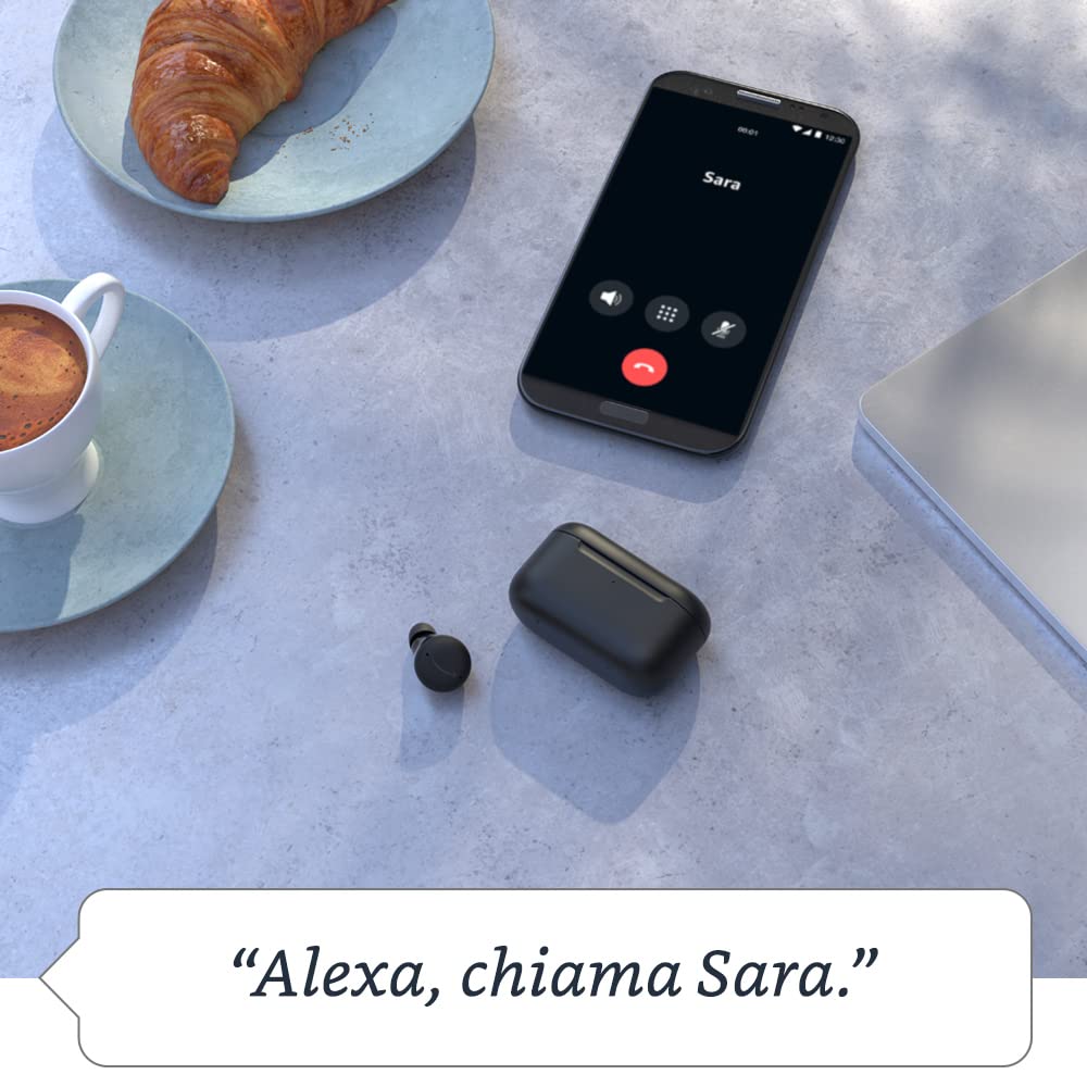 Echo Buds (2ª generazione) | Auricolari wireless con Alexa, cuffiette Bluetooth con cancellazione attiva del rumore, microfono integrato, IPX4 Impermeabili | Bianco ghiaccio