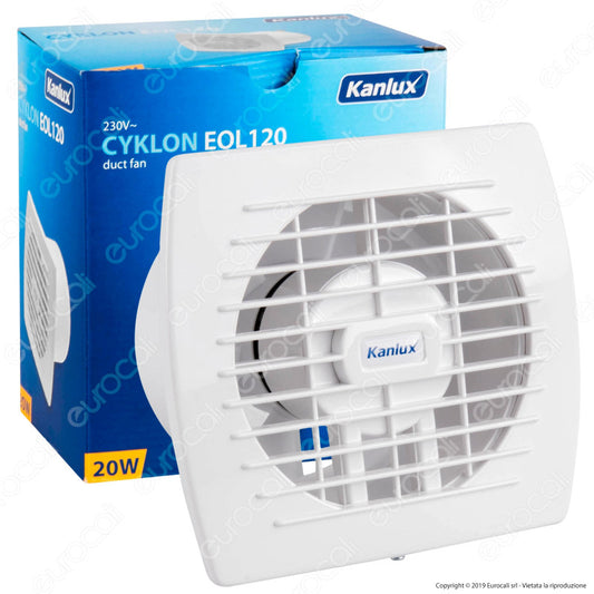 Kanlux Cyklon EOL100B Aspiratore da Canale 19W IPX4 - mod. 70911