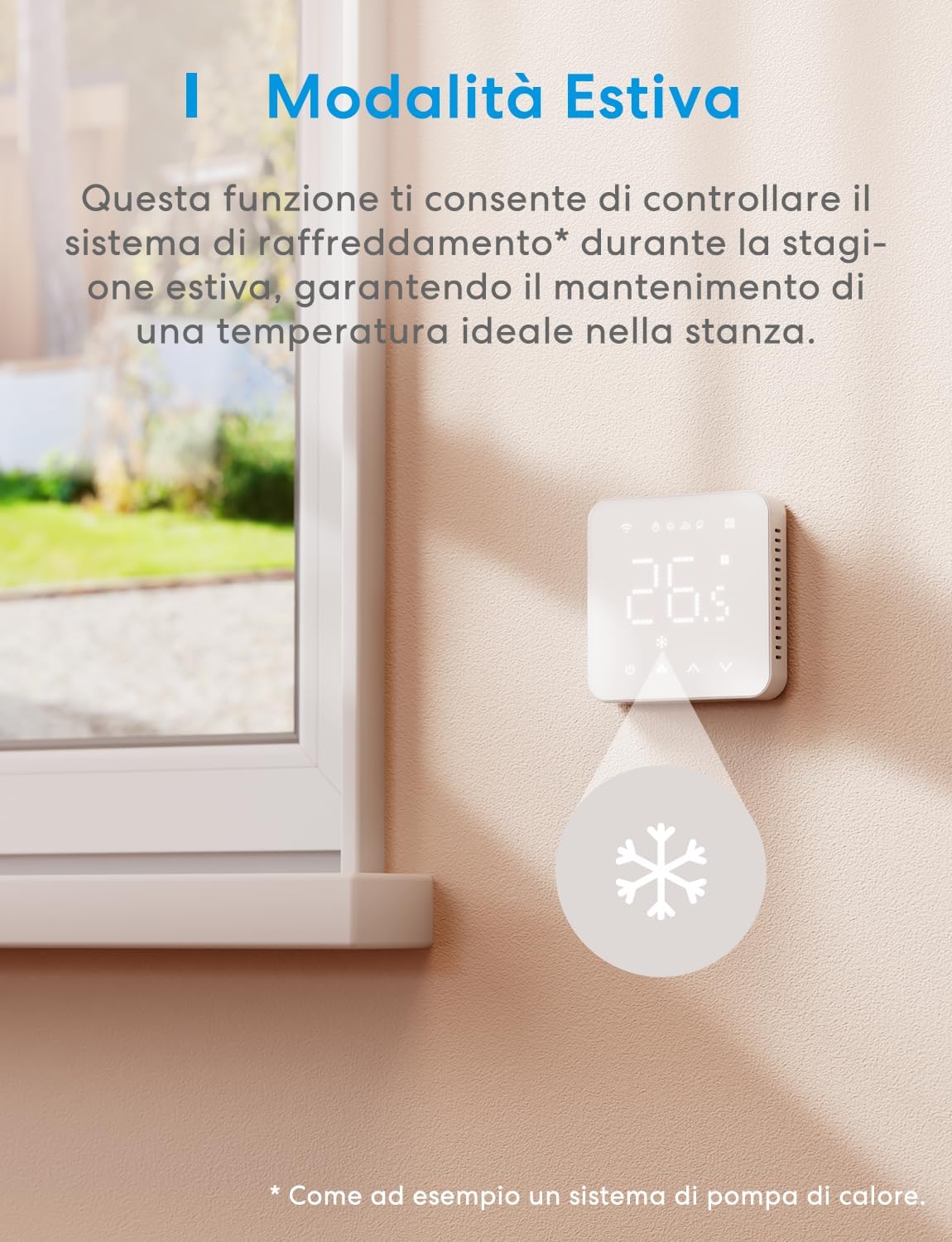 Meross Termostato WiFi, Termostato Smart per Caldaia, Cronotermostato, Termostato da Parete Intelligente per Apple HomeKit, Alexa e Google Assistant, Funzione Programmazione, LED Digitale Touchscreen