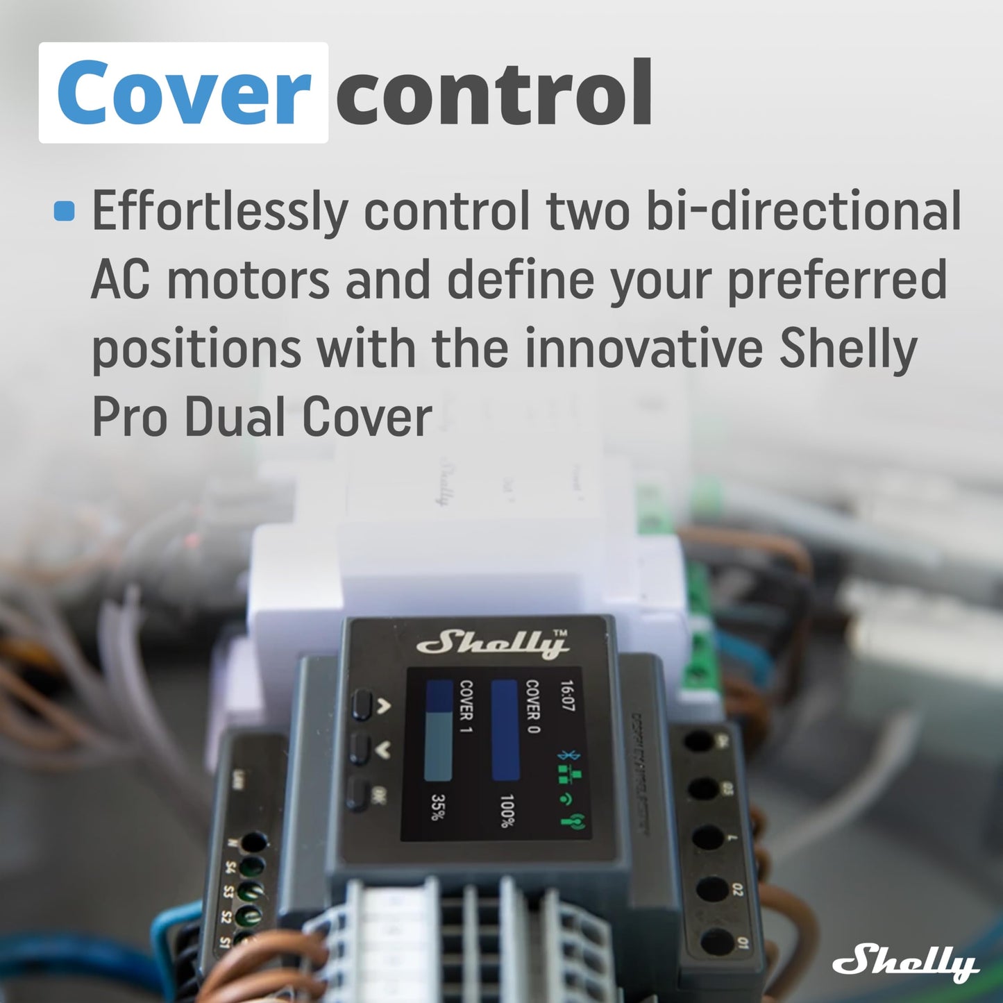 Shelly Pro 1PM - Relè Interrutore Intelligente su guida DIN con Misuratore di Consumo Elettrico, Lan Wi-Fi, Bluetooth, 1 canale - 16A, Controllo remoto App iOS Android, Alexa e Google Home