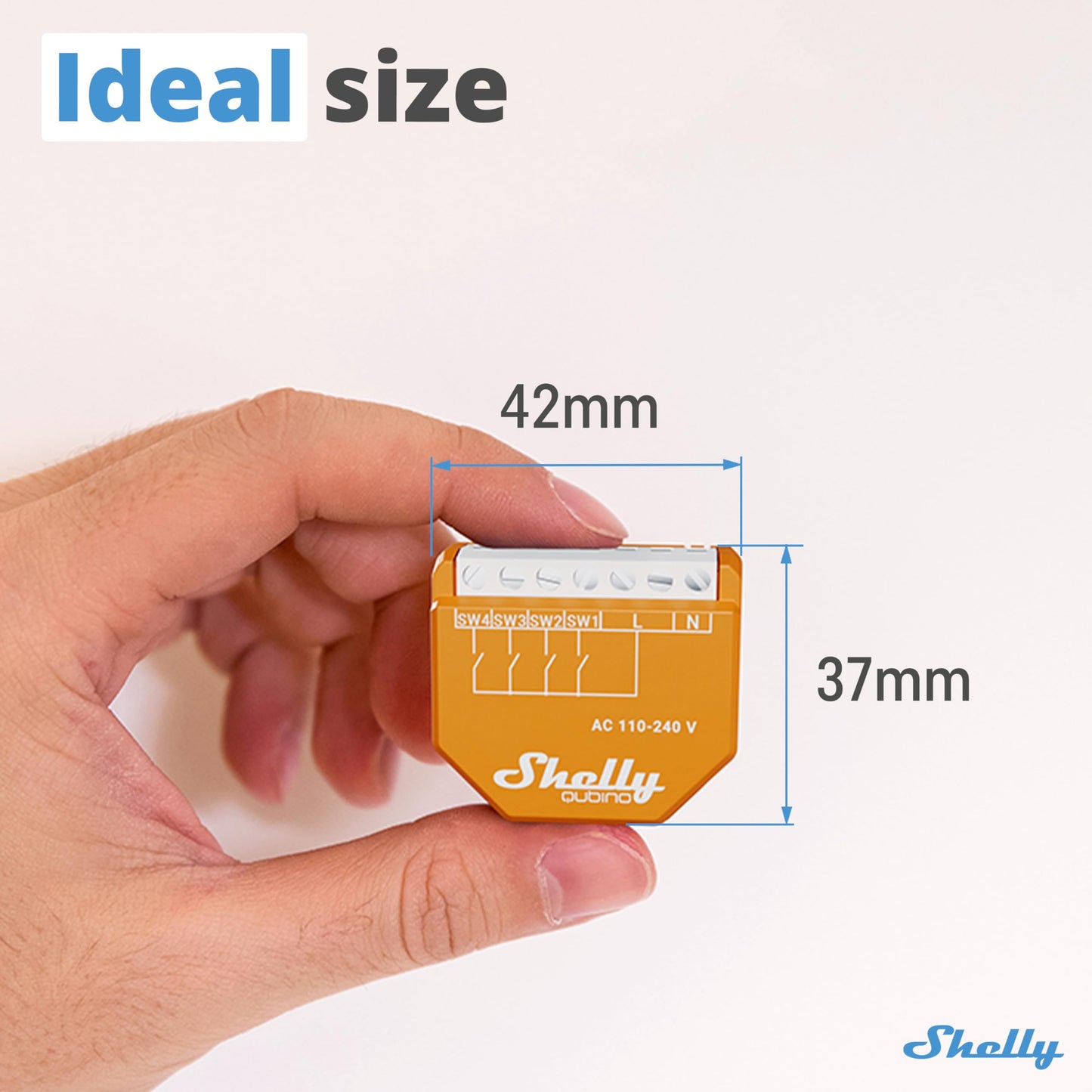 Shelly Wave i4, Modulo di Controllo Remoto Z-Wave con 4 Ingressi, Domotica, Senza Fili, Azioni e Scene intelligenti, Basso Consumo Energetico, Gamma Wireless Estesa