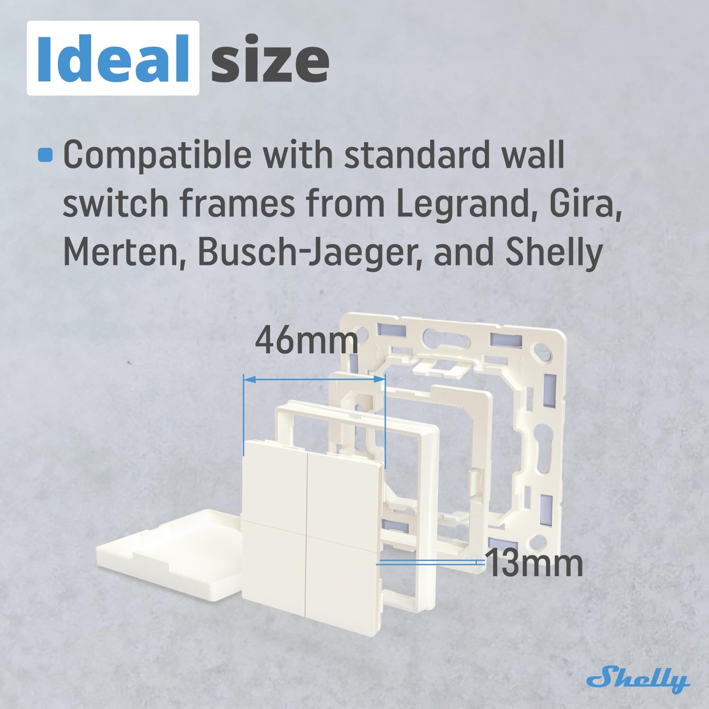 shelly Adattatore per interruttore a parete Shelly Gira e Merten - Shelly Wall Switch Adapter Gira and Merten