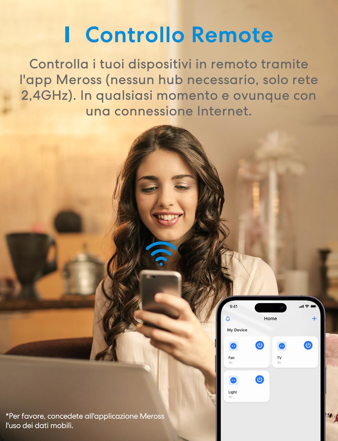 Meross Presa Smart Italiana, Presa WiFi (Type C, F, L) con Monitoraggio Consumi, Presa Intelligente 16A, Compatibile con Alexa, Google Home e SmartThings, Controllo Vocale e Remoto, 3840W, 2 Pezzi