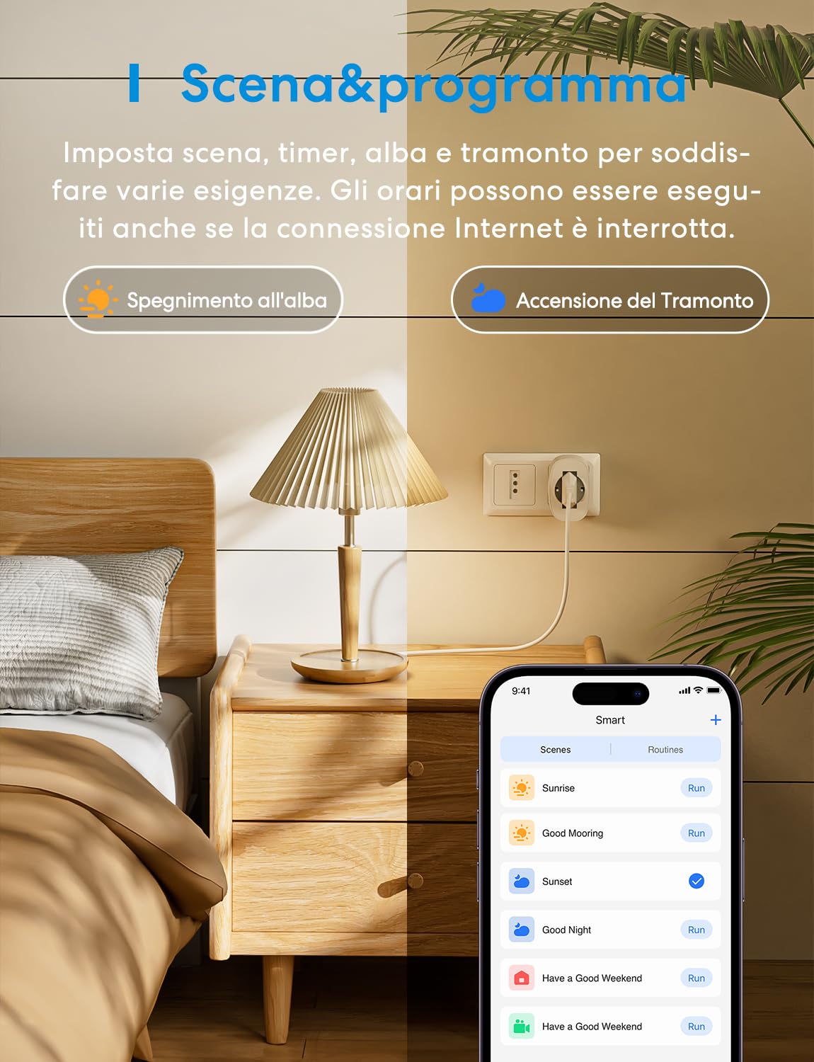 Meross Presa Smart Italiana, Presa WiFi (Type C, F, L) con Monitoraggio Consumi, Presa Intelligente 16A, Compatibile con Alexa, Google Home e SmartThings, Controllo Vocale e Remoto, 3840W, 2 Pezzi