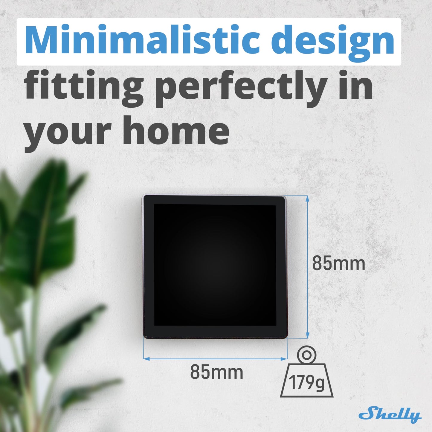 Shelly Wall Display - Blanco, Panello di Controllo Centrale per Casa Intelligente, Interrutore della parete 5A, Domotica, Compatible con Alexa e Google Home, Controllo remoto App iOS Android