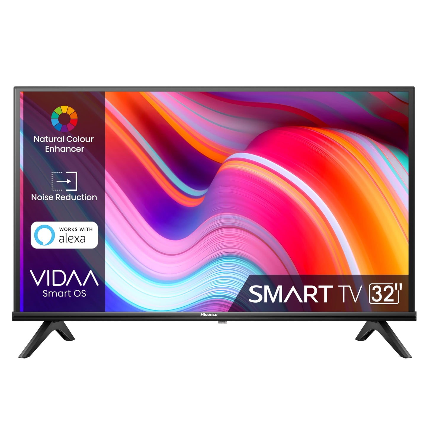 Hisense 32" HD 32E43KT, Smart TV VIDAA U6, Game Mode, Controlli vocali Alexa, Tuner DVB-T2/S2 HEVC 10, lativù