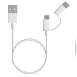 Xiaomi Cavo Mi 2 in 1 da USB a microUSB/Type-C 1m White