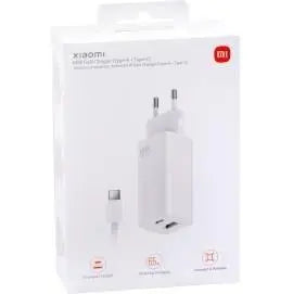 Xiaomi Mi 65W Wall Charger USB-C +USB-A GaN Tech +Cavo1m USB-C