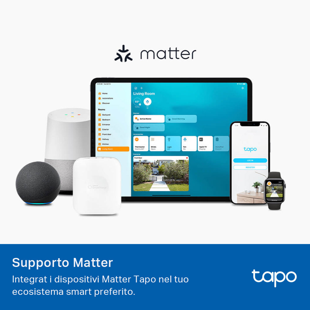 Tapo L535E Lampadina LED Smart Wi-Fi Multicolore E27, Extra-Luminosa, Controllo Vocale con Alexa, Certificata Matter, 2pz