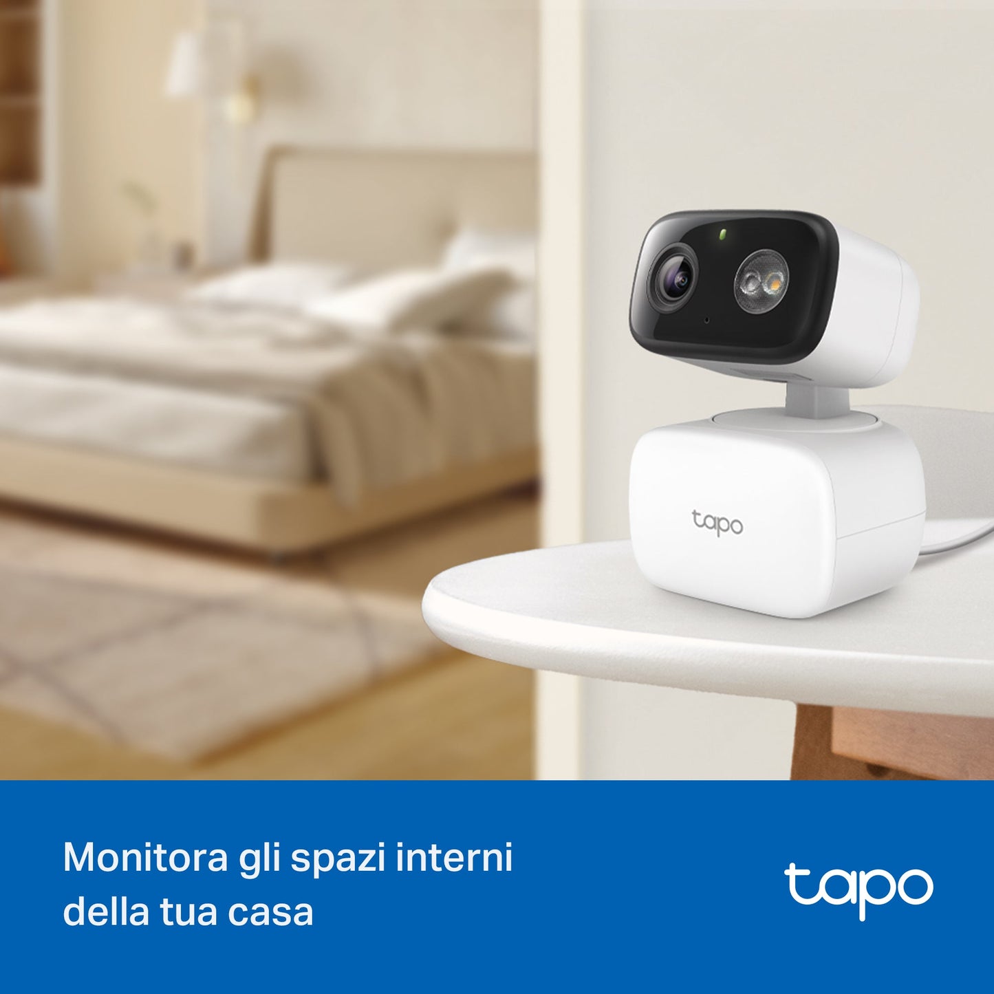 Tapo C206 Telecamera Wi-Fi Esterno/Interno 1080P FHD, 360° Visuale, Visione Notturna a Colori, ⚠️Non a batteria