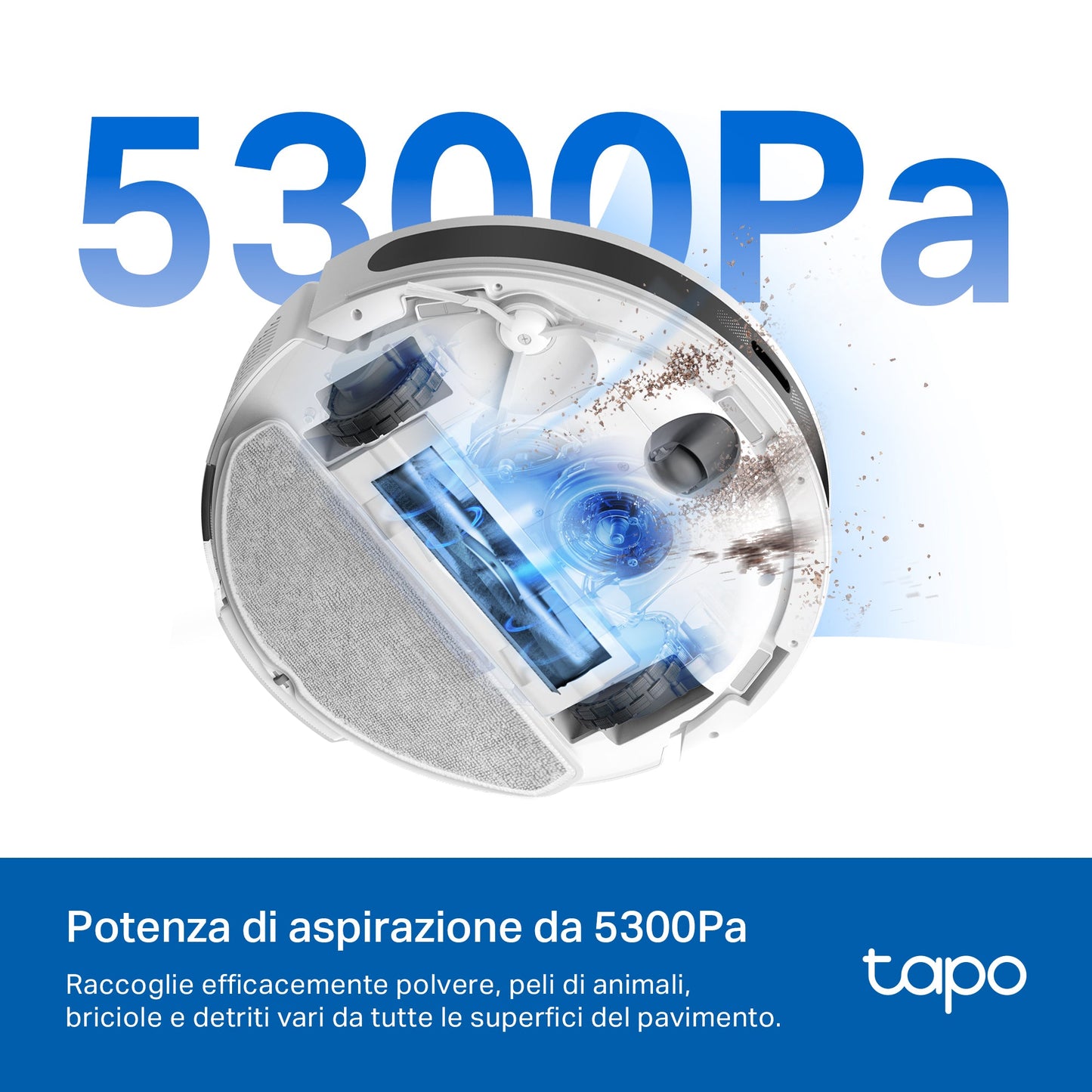 Tapo RV20 Max White Robot Aspirapolvere, Navigazione LiDAR MagSlim, ⚠️Aggiungi la Base di Ricarica RVB102 al carrello