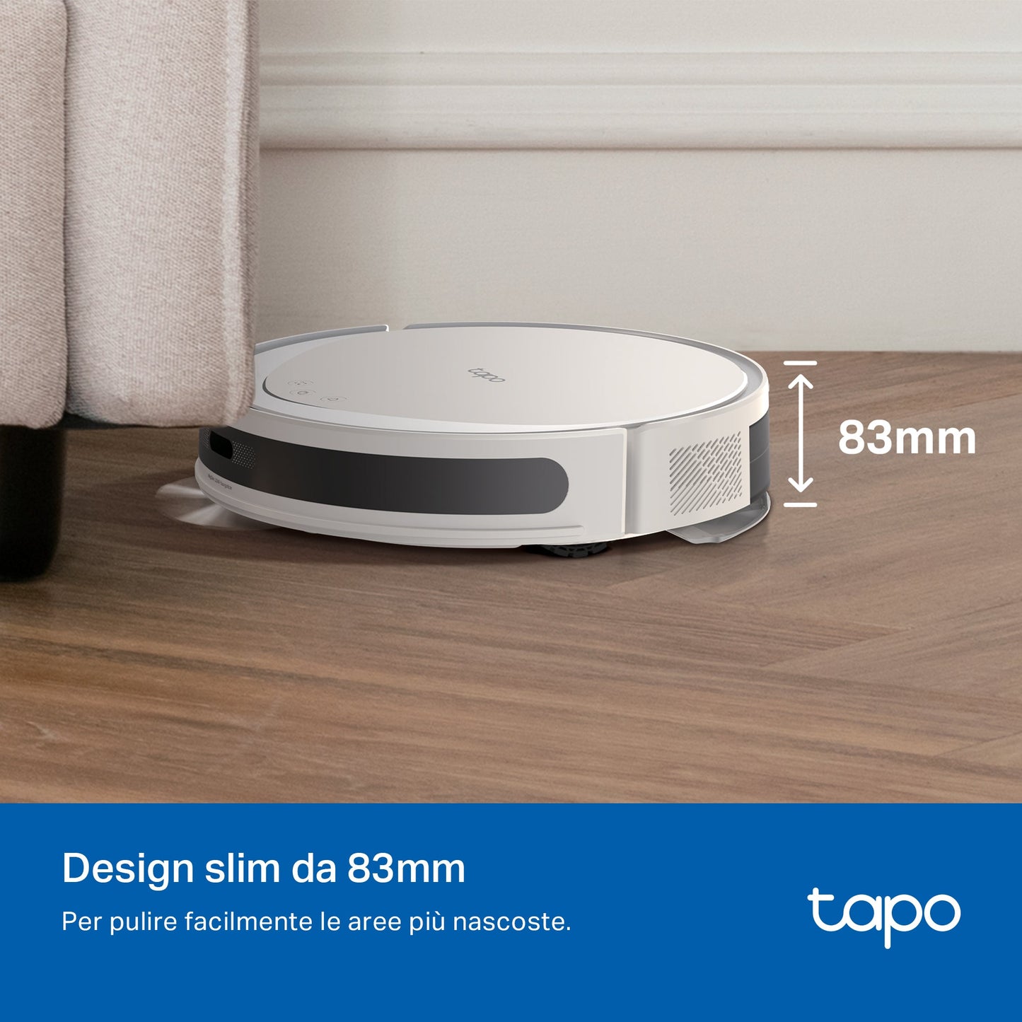 Tapo RV20 Max White Robot Aspirapolvere, Navigazione LiDAR MagSlim, ⚠️Aggiungi la Base di Ricarica RVB102 al carrello