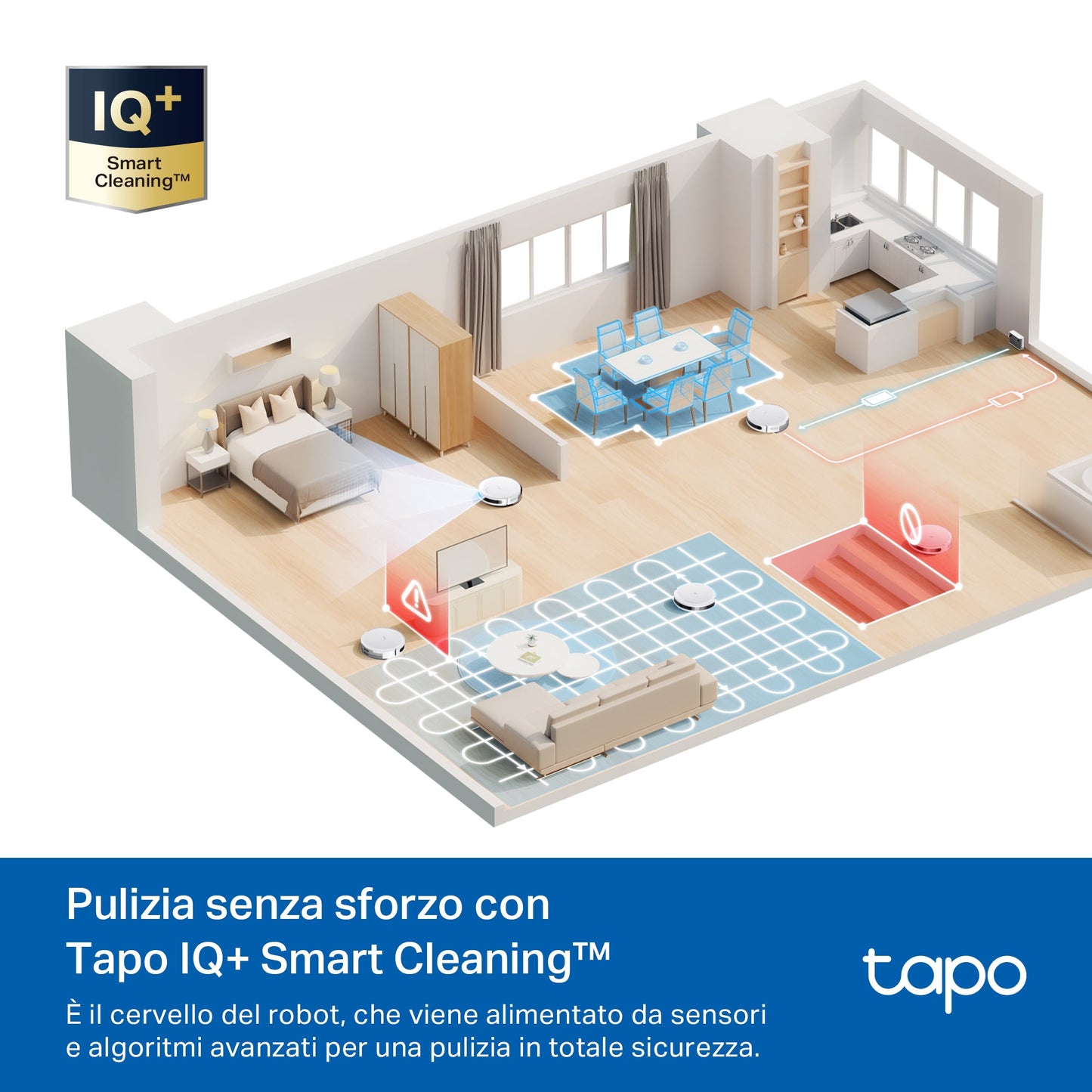 Tapo RV20 Max White Robot Aspirapolvere, Navigazione LiDAR MagSlim, ⚠️Aggiungi la Base di Ricarica RVB102 al carrello