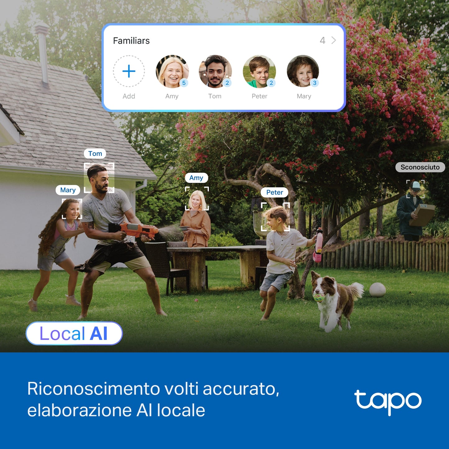 Tapo C560WS Telecamera Wi-Fi Esterno 4K 8MP, 360° Visuale, Visione Notturna a Colori Starlight, Wi-Fi/Ethernet, ⚠️Non a batteria