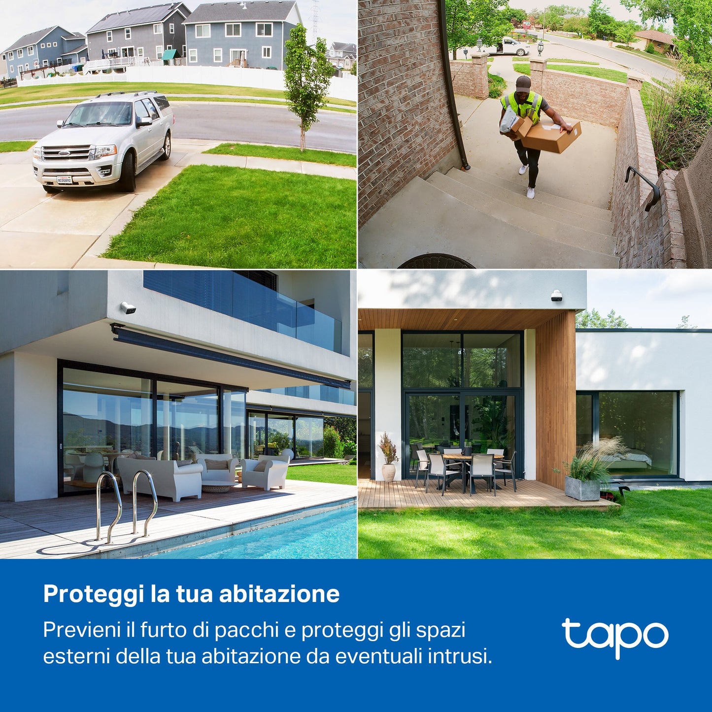 Tapo C400 1080P FHD Telecamera Wi-Fi Esterno a Batteria 5200 mAh, Visione Notturna a Colori