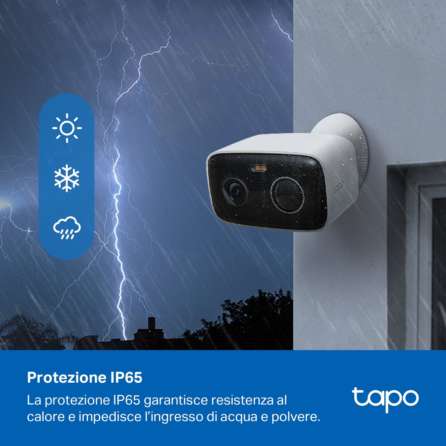 Tapo C400 1080P FHD Telecamera Wi-Fi Esterno a Batteria 5200 mAh, Visione Notturna a Colori