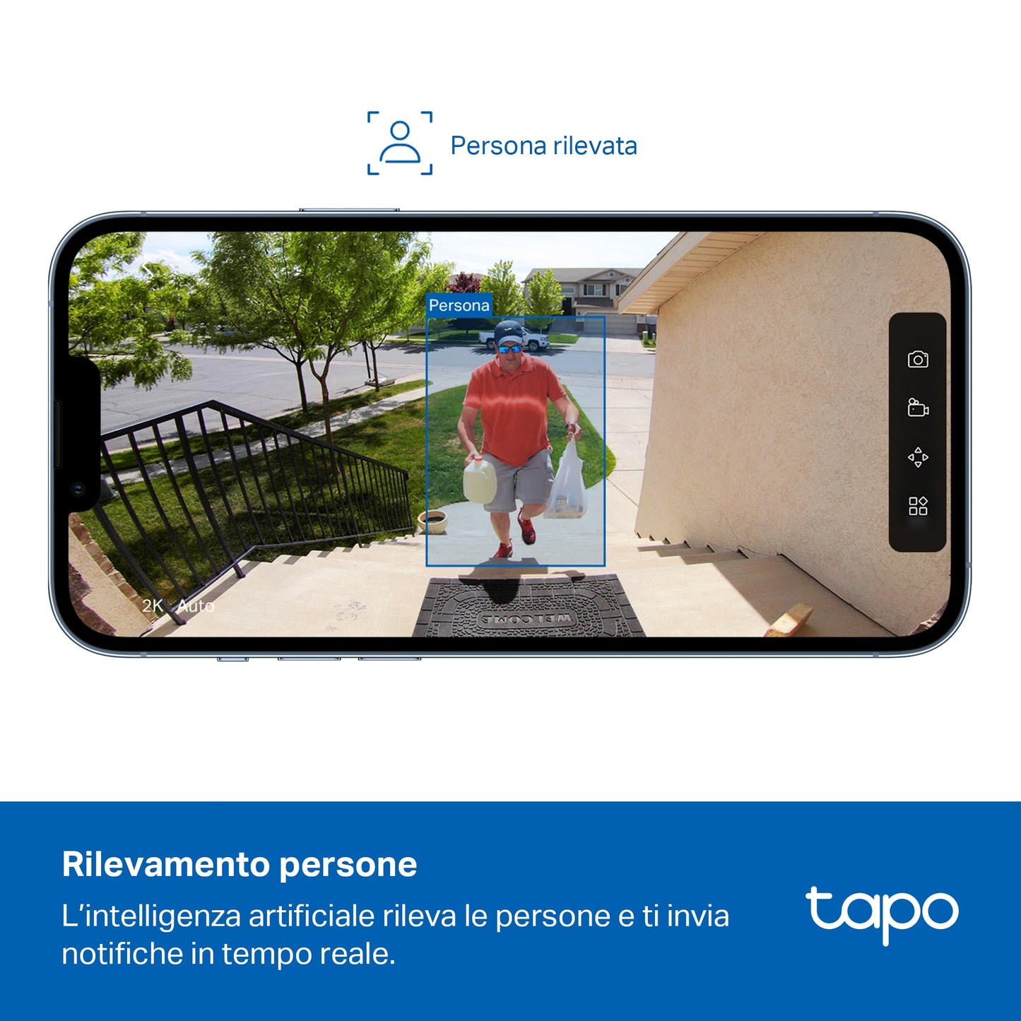 Tapo C400 1080P FHD Telecamera Wi-Fi Esterno a Batteria 5200 mAh, Visione Notturna a Colori
