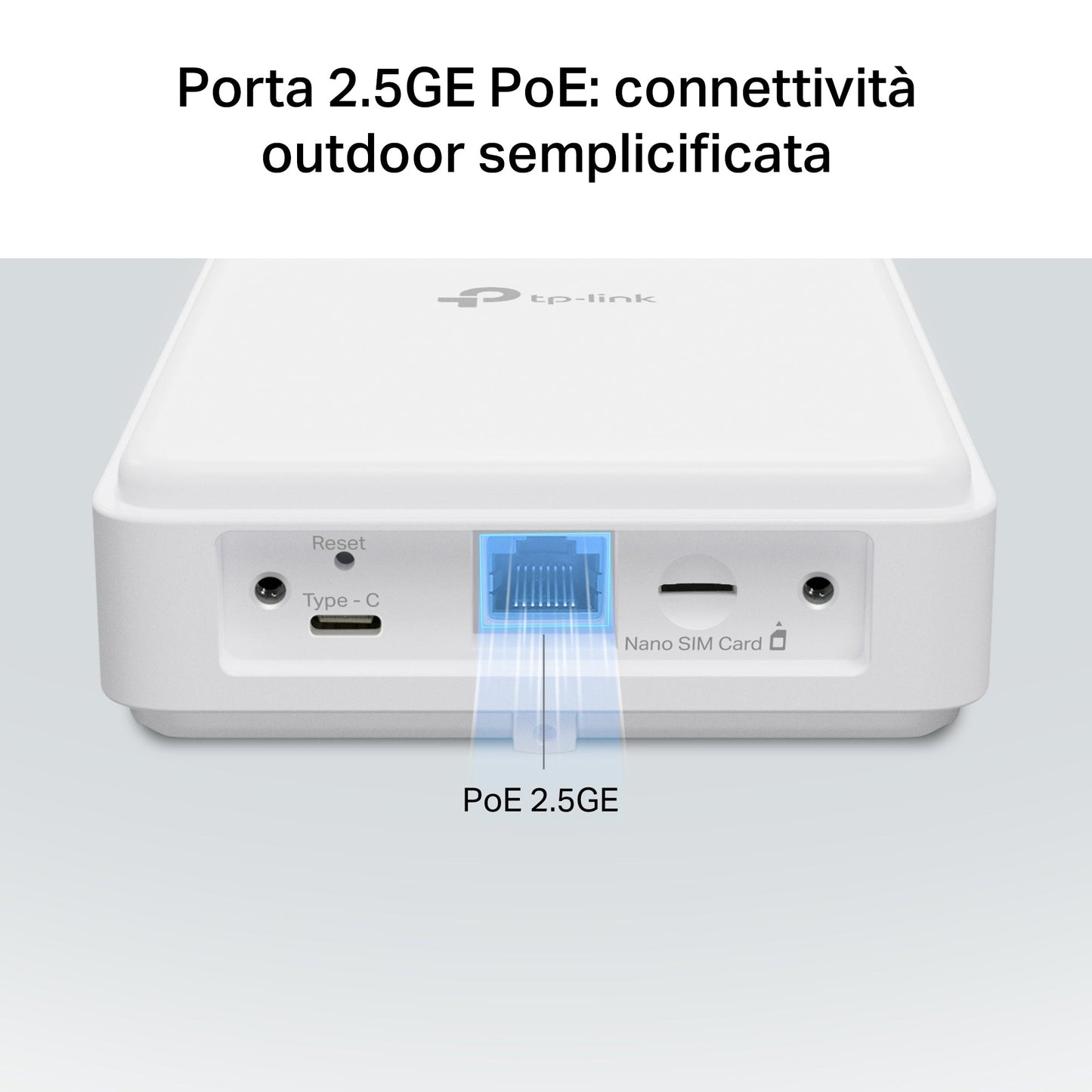 NE200-Outdoor Router 5G con SIM da Esterno, Porta 2.5G, IP66, Alimentato solo da POE (Adattatore incluso)