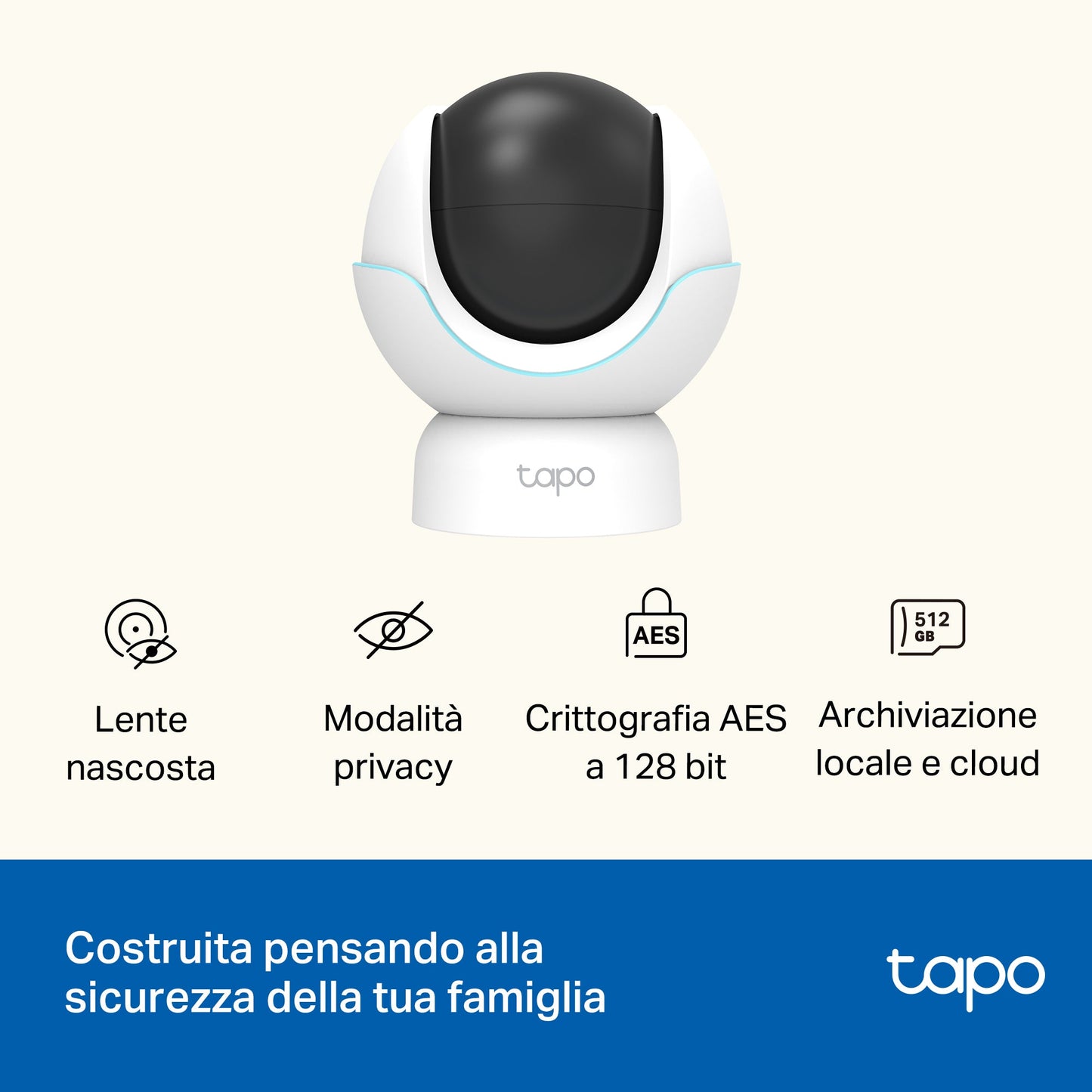 Tapo C840 Baby Monitor, Telecamera Wi-Fi Interno 4MP+2MP Doppia Lente, Visione Notturna e Allarme Urlo