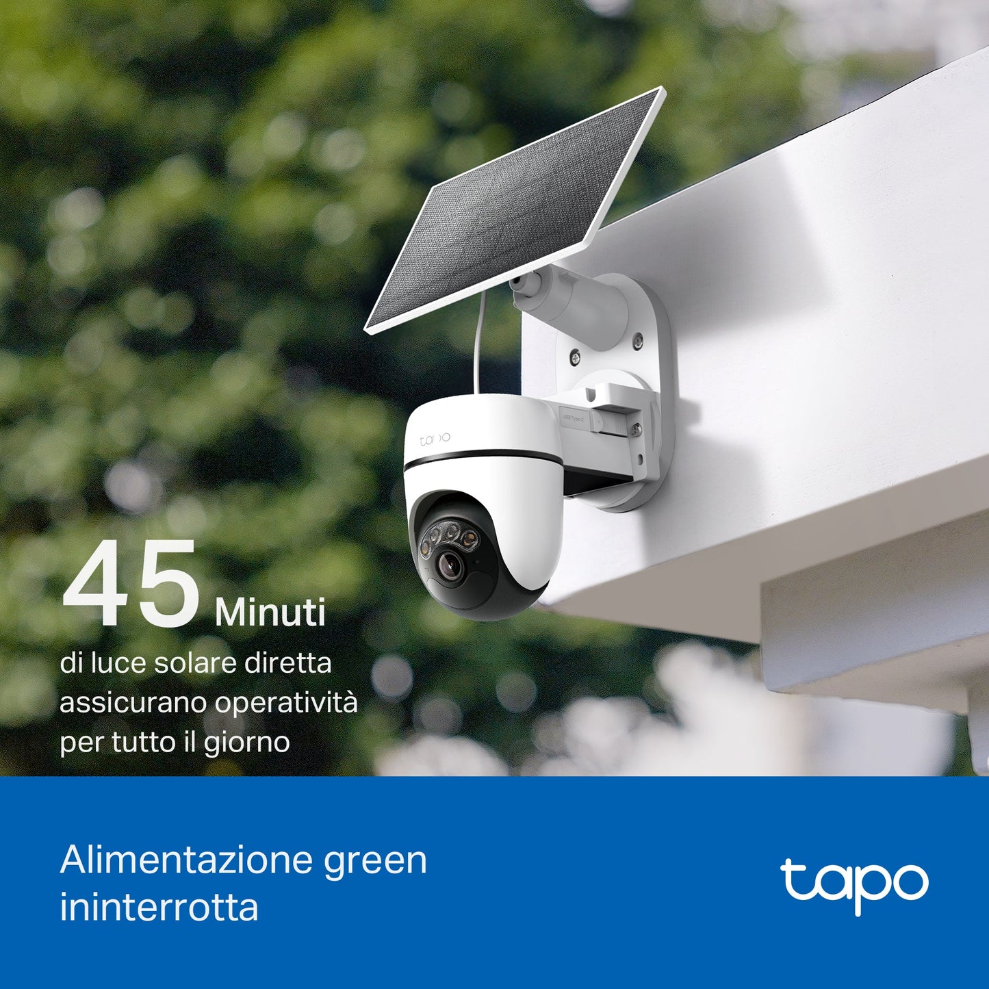 Tapo C610 KIT Telecamera WiFi Esterno 2K 3MP Senza Fili con Pannello Solare, 360° PTZ, Batteria 6700mAh