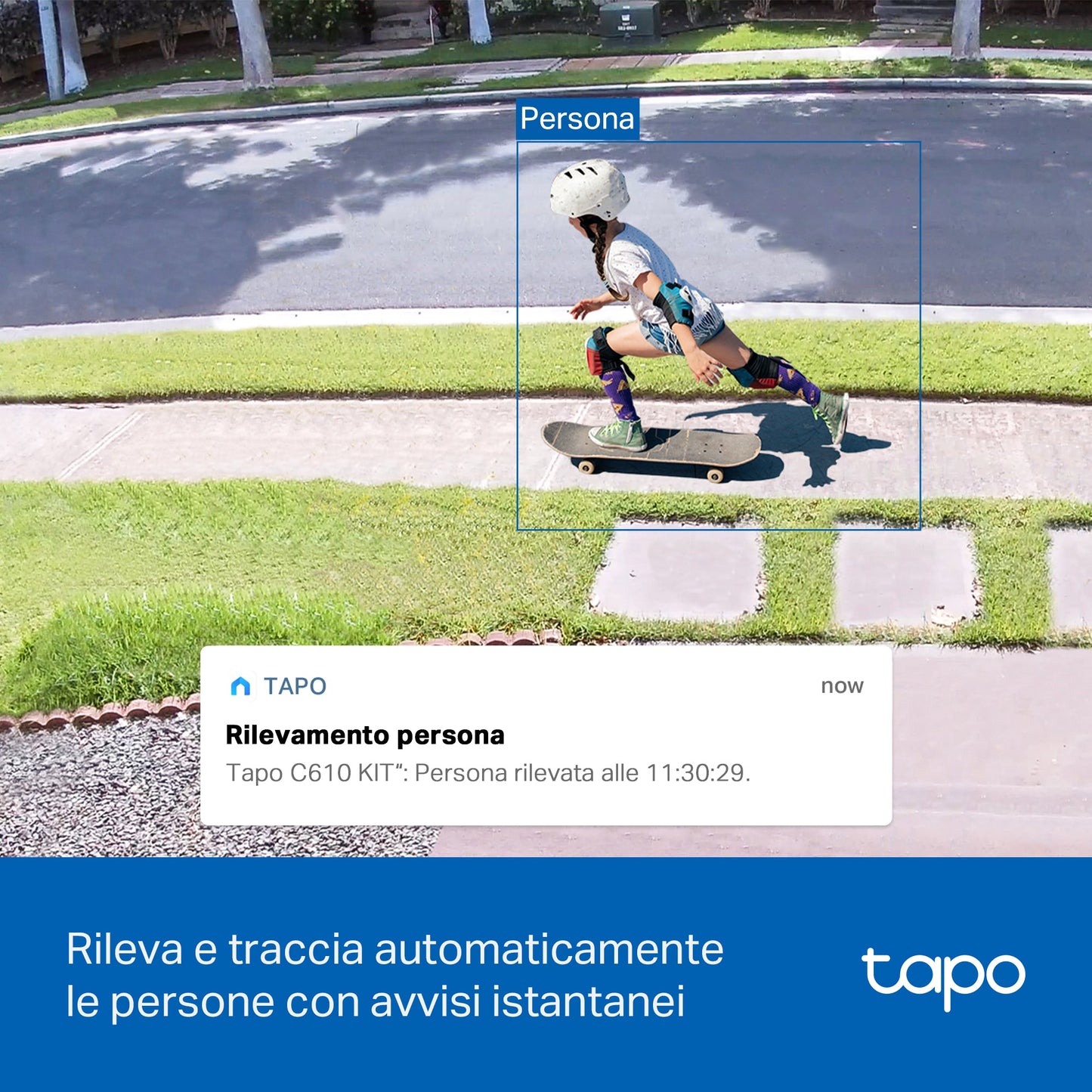 Tapo C610 KIT Telecamera WiFi Esterno 2K 3MP Senza Fili con Pannello Solare, 360° PTZ, Batteria 6700mAh, 2pz