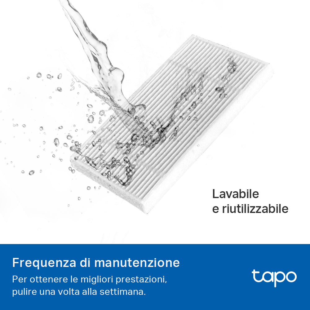 Tapo RVA104 Kit di Sostituzione per Robot Aspirapolvere Tapo, Compatibile con RV30 Max, RV30 Max Plus, RV20 Max, RV20 Max Plus