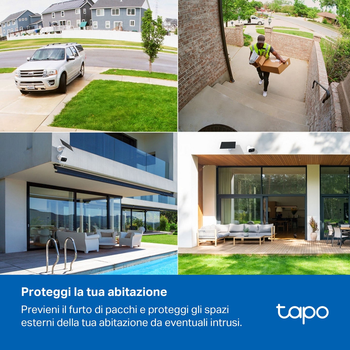 Tapo C400 KIT Telecamera Wi-Fi Esterno a Batteria FHD 2MP con Panello Solare, Visione Notturna a Colori