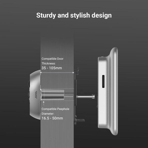 -🔥 Offerta a tempo – 149,99€ - valida fino al 26/02/26 al CHECKOUT - EZVIZ - DP2C - Spioncino elettronico connesso per porta d'ingresso
