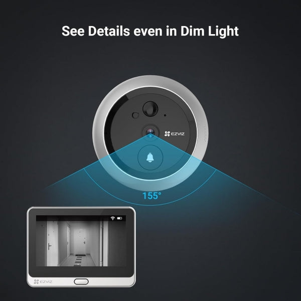-🔥 Offerta a tempo – 149,99€ - valida fino al 26/02/26 al CHECKOUT - EZVIZ - DP2C - Spioncino elettronico connesso per porta d'ingresso