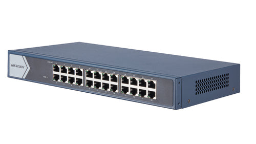 HIKVISION SWITCH 24 PORT GIGABIT UNMANAGED SWITCH 24 GIGABIT RJ45 PORTS, 19-INCH RACK-MOUNTABLE STE [DS-3E0524-E]