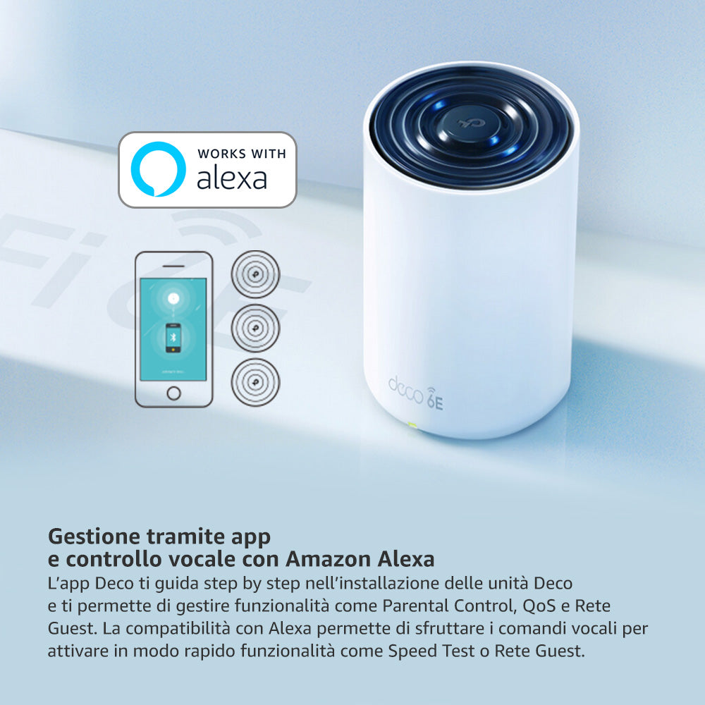 Deco XE75 Sistema Mesh Wi-Fi 6E AXE5400Mbps, 3pz